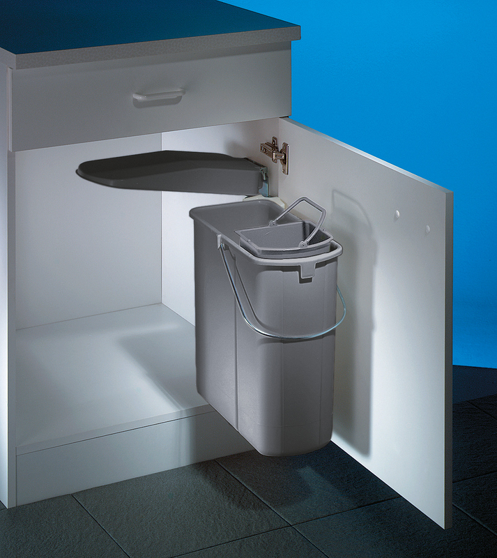 WESCO® Klassikline Single-Junior with organic insert, aluminum gray, 19 l, 8011227