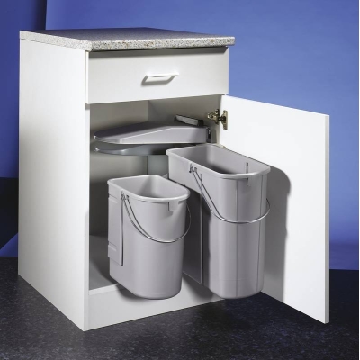 Naber Selectakit Öko 1 waste system, aluminum gray, 8011088