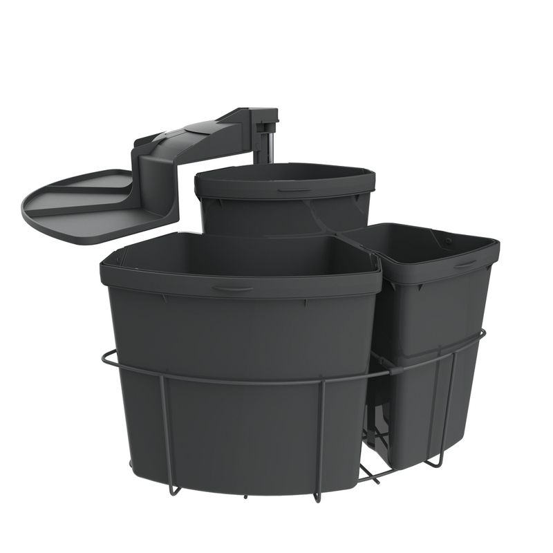 Naber Cabbi® 3, swing technology for revolving doors, anthracite, 39 l, 8013171