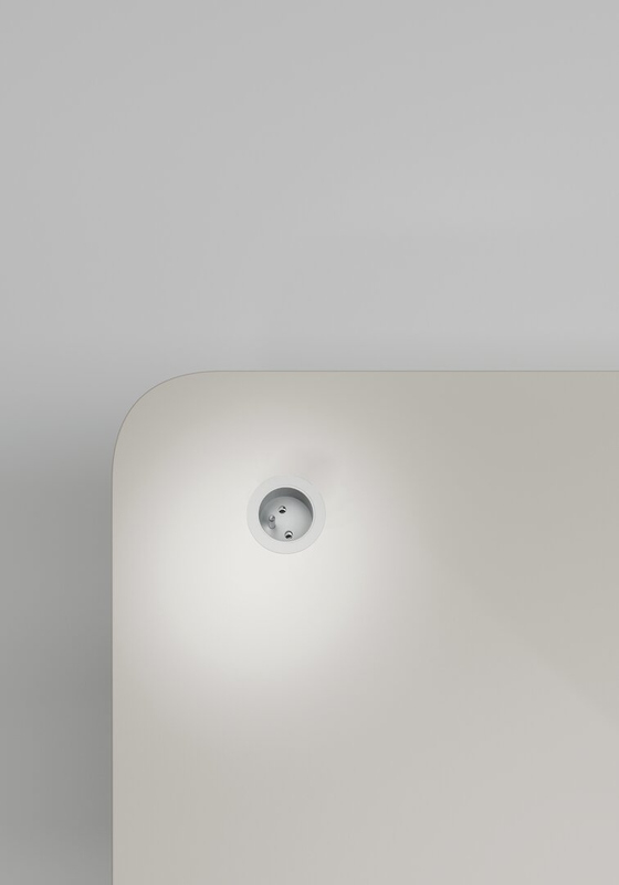 Одинарная розетка Naber VersaDot Lite, белое матовое кольцо, элемент розетки, 1 розетка Schuko, 7053263