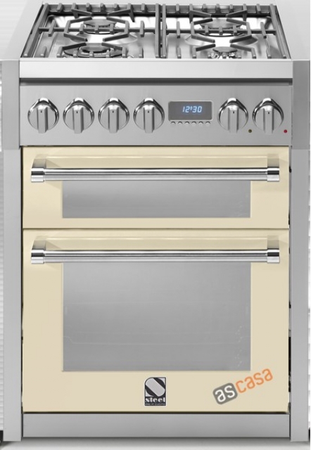 Steel Genesi 70, range cooker, 70 cm, multifunction, color cream, G7FF-4ICR, with 5 year guarantee!