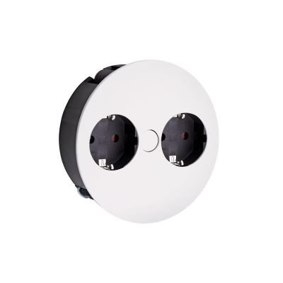 Naber Twist topeltpesa, Belgia/Prantsuse pistikupesadega, matt valge, 7053086