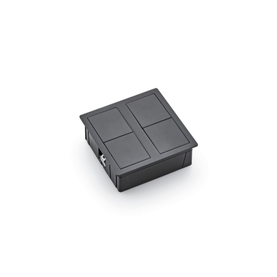 Naber VersaHit Dual USB Type A/C, mattmust, sisseehitatud pistikupesa element, 1 x Schuko pesa, 7053252