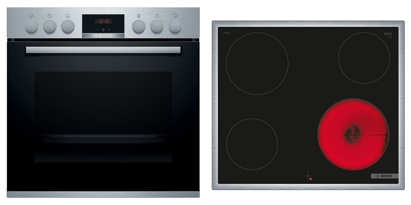 BOSCH HND411LS62, SET built-in stove HEA513BS2 + electric hob NKN645GA2E, EEK: A, with 5 year guarantee!