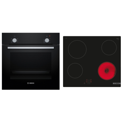 Bosch HBD211FB65, SET built-in oven HBF010BA0 + electric hob PKE61RAA2E, EEK: A, with 5 year guarantee!