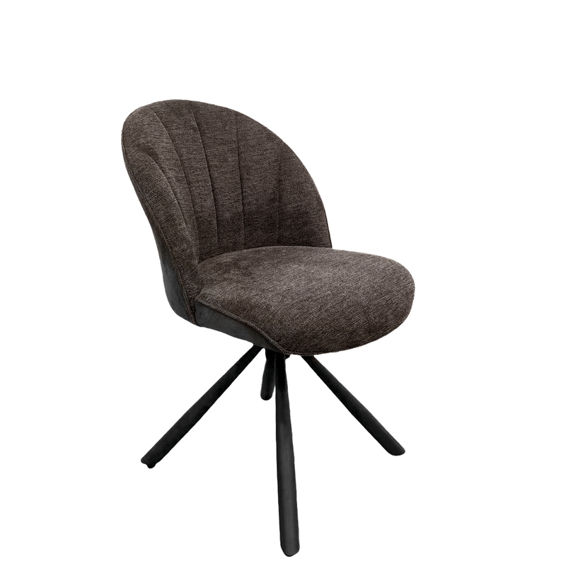 Naber Brezo 1S, matt black frame, rotatable, round, brown cover, 3031349