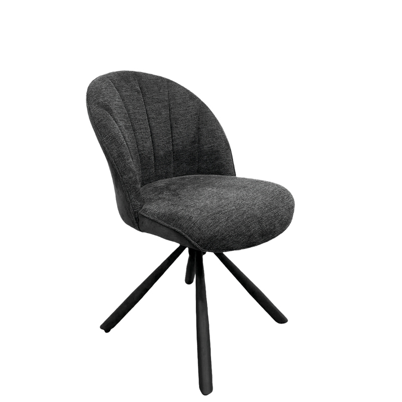 Naber Brezo 1S, frame black matt, rotatable, round, cover dark gray, 3031348