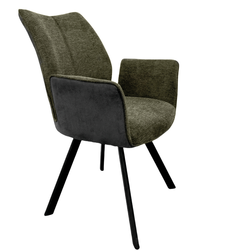 Naber Stella 1AS, frame black matt, rigid, oval, cover green, 3031374