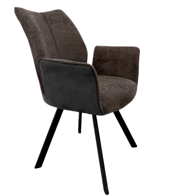 Naber Stella 1AS, frame black matt, rigid, oval, cover brown, 3031373