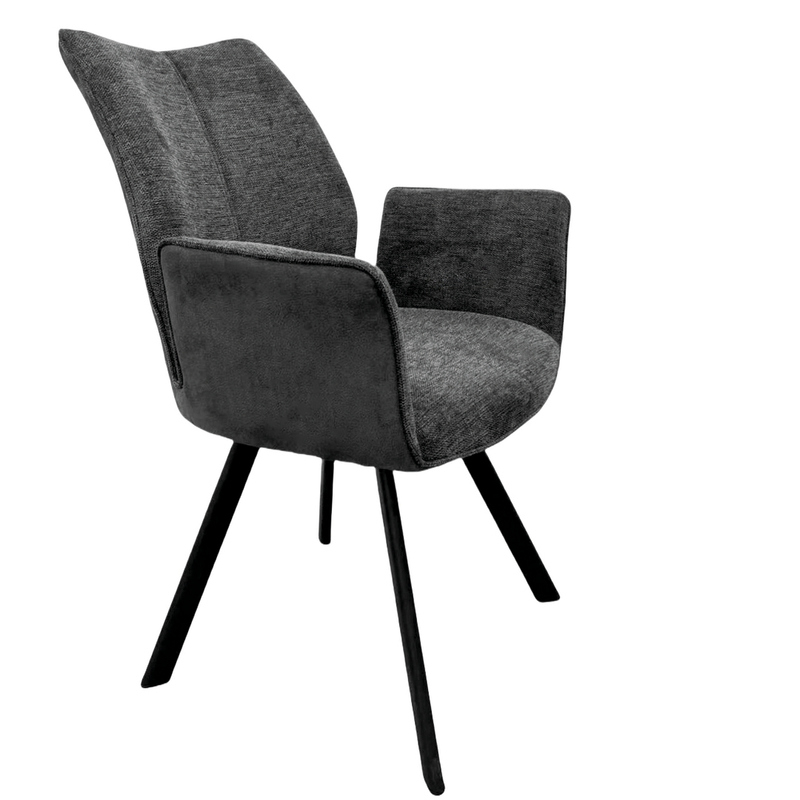 Naber Stella 1AS, frame black matt, rigid, oval, cover dark gray, 3031372