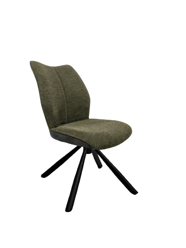 Naber Stella 1S, matt black frame, rotatable, round, green cover, 3031386