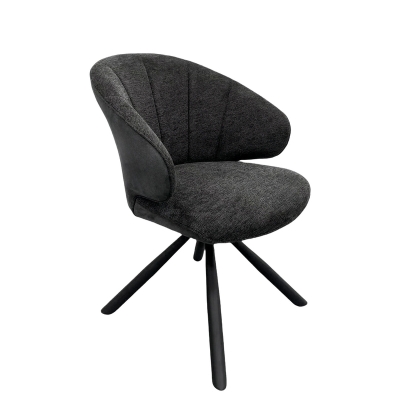 Naber Brezo 1AS, matt black frame, rotatable, round, dark gray cover, 3031339