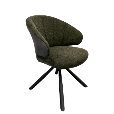 Naber Brezo 1AS, frame black matt, rotatable, round, cover green, 3031341