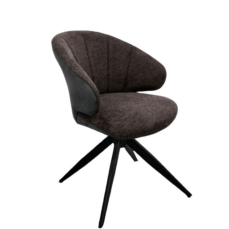 Naber Brezo 1AS, frame black matt, rotatable, square, cover brown, 3031343