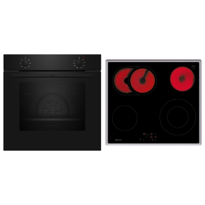 Neff BX16B, SET built-in oven B1DCA0AK0 and glass ceramic hob T16SBN1L0, EEK: A, with 5 year guarantee!