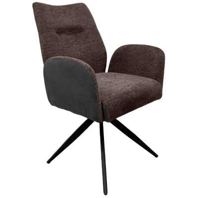 Naber Famous 1AS, frame black matt, rigid, oval, cover brown, 3031301