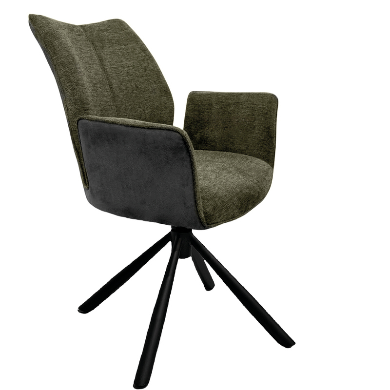 Naber Stella 1AS, matt black frame, rotatable, round, green cover, 3031377