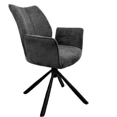 Naber Stella 1AS, matt black frame, rotatable, round, dark gray cover, 3031375