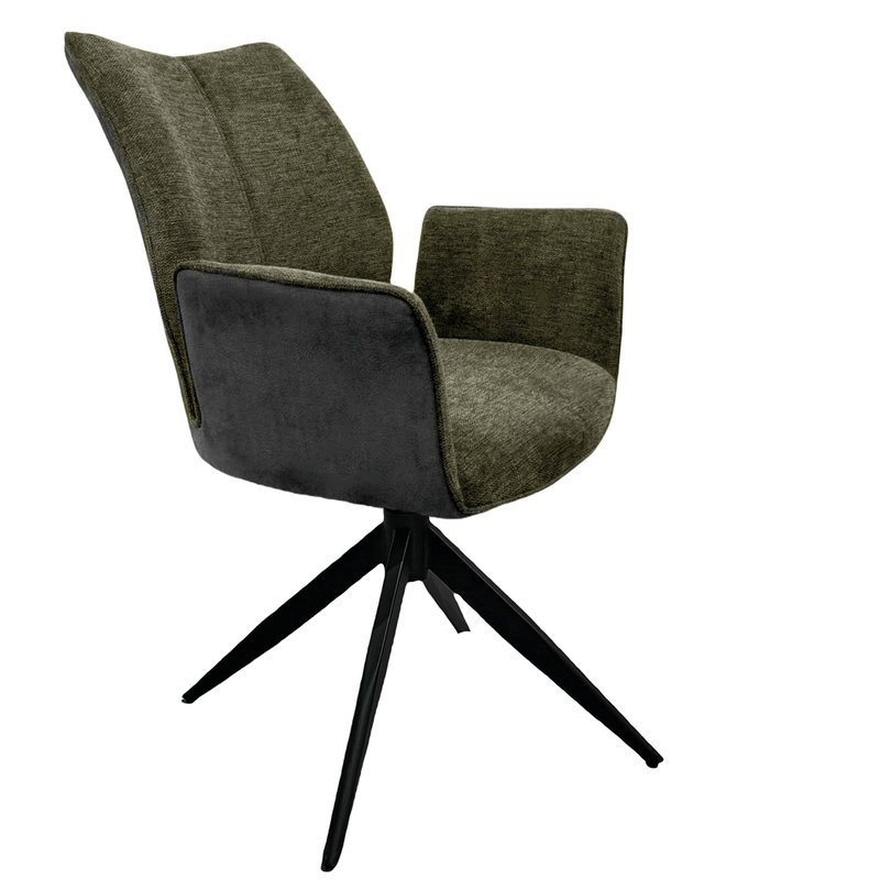 Naber Stella 1AS, frame black matt, rotatable, square, cover green, 3031380