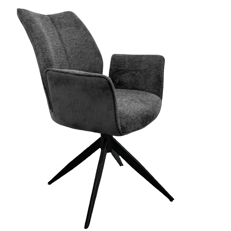 Naber Stella 1AS, matt black frame, rotatable, square, dark gray cover, 3031378