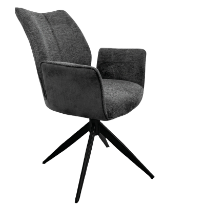 Naber Stella 1AS, matt black frame, rotatable, square, dark gray cover, 3031378