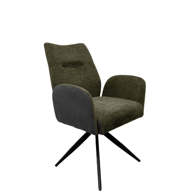 Naber Famous 1AS, frame black matt, rotatable, square, cover green, 3031308