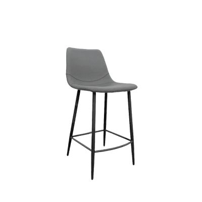 Naber Lino 2KT, stool, matt black frame, light gray cover 3031462