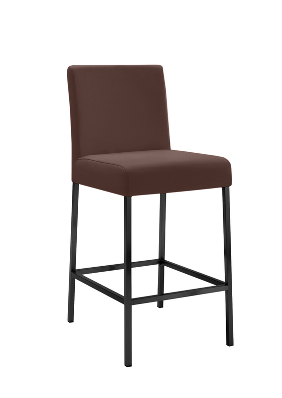 Naber Bringo 2KT, stool, matt black frame, brown cover 3031476