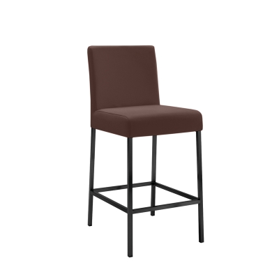 Naber Bringo 2KT, stool, matt black frame, brown cover 3031476