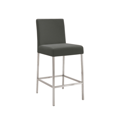 Naber Bringo 2KT, stool, stainless steel colored frame, light gray cover 3031477