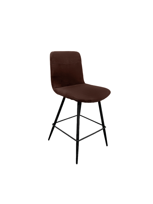 Naber Felice 2KT, stool, matt black frame, brown cover, 3031470