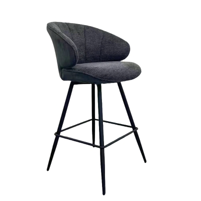 Naber Brezo 2AS, stool, matt black frame, rotatable, dark gray cover, 3031357