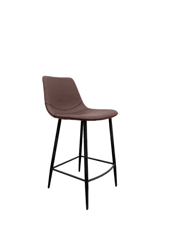 Naber Lino 2KT, табурет, каркас черный матовый, чехол коричневый 3031464