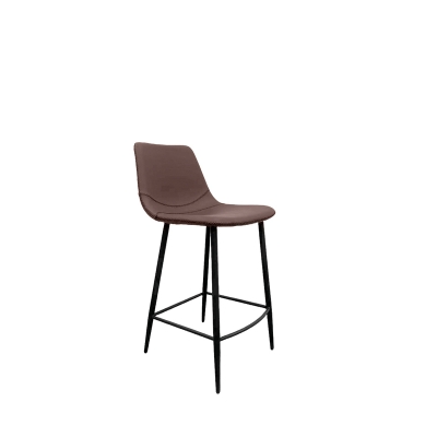 Naber Lino 2KT, stool, matt black frame, brown cover 3031464