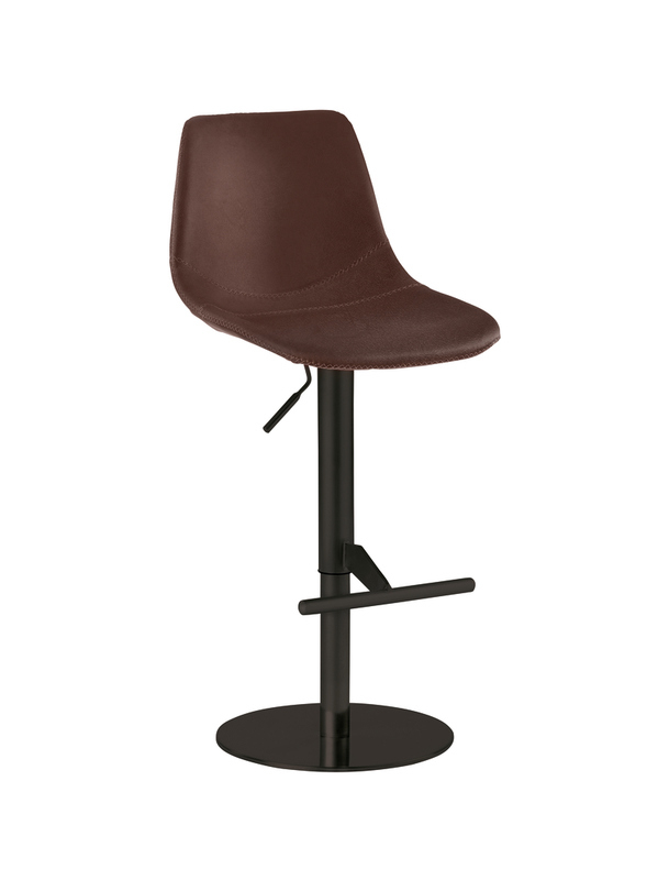 Naber Level KT, frame black matt, round, rotatable, adjustable, cover brown, 3031431