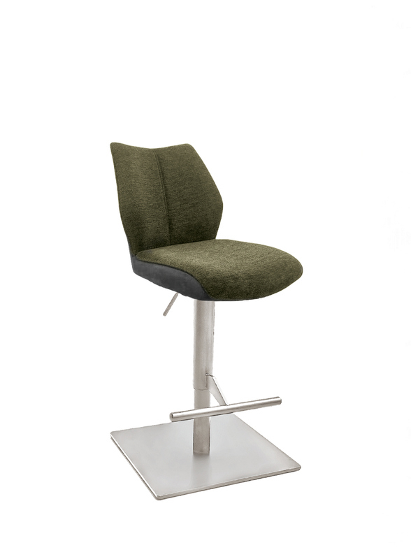 Naber Stella S, frame stainless steel color, square, rotatable, adjustable, cover green, 3031422