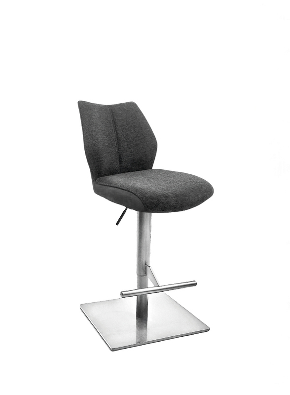 Naber Stella S, frame stainless steel color, square, rotatable, adjustable, cover dark gray, 3031420