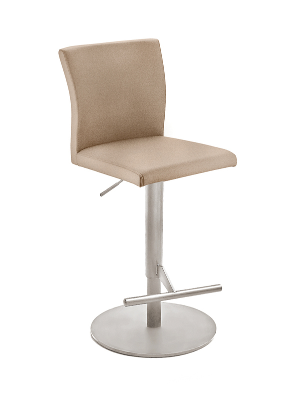 Naber Buono KM, frame stainless steel color, round, rotatable, adjustable, cover light khaki, 3031455