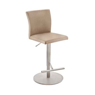 Naber Buono KM, frame stainless steel color, round, rotatable, adjustable, cover light khaki, 3031455