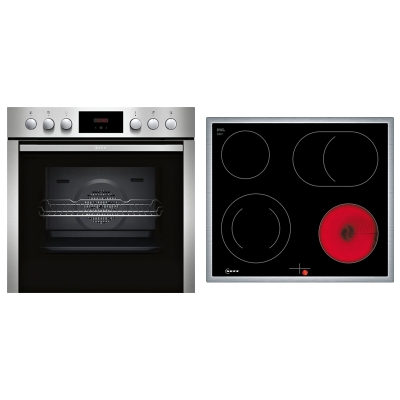 Neff EX4, SET built-in stove E1CCD2AN0 and glass ceramic hob M16SRF0L0, EEK: A, with 5 year guarantee!