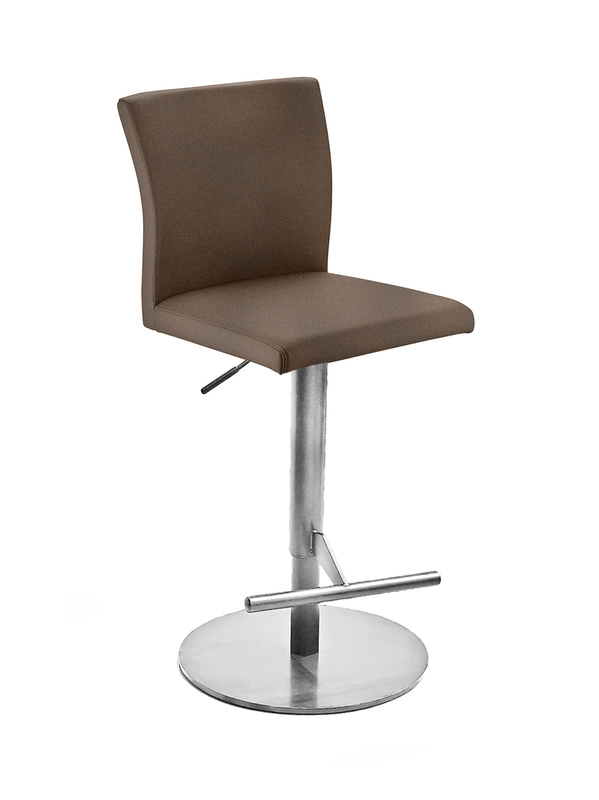 Naber Buono KM, frame stainless steel colored, round, rotatable, adjustable, cover dark khaki, 3031453