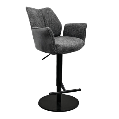 Naber Stella AS, frame black matt, round, rotatable, adjustable, cover dark gray, 3031399