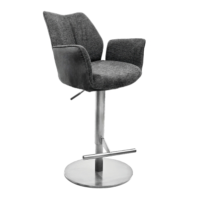 Naber Stella AS, frame stainless steel color, round, rotatable, adjustable, cover dark gray, 3031405