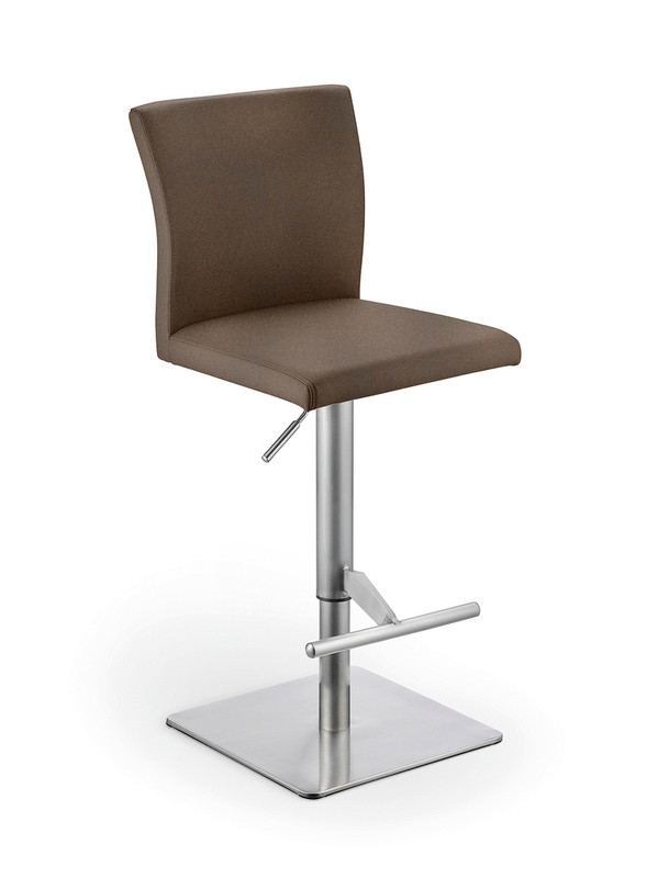 Naber Buono KM, stainless steel colored frame, square, rotatable, adjustable, dark khaki cover, 3031450