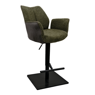 Naber Stella AS, frame black matt, square, rotatable, adjustable, cover green, 3031398