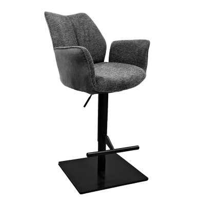 Naber Stella AS, frame black matt, square, rotatable, adjustable, cover dark gray, 3031396