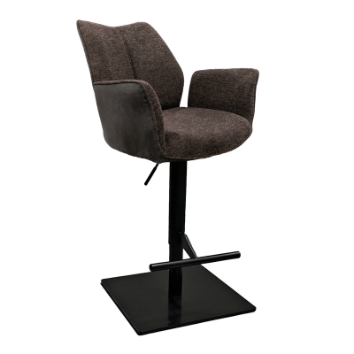 Naber Stella AS, frame black matt, square, rotatable, adjustable, cover brown, 3031397