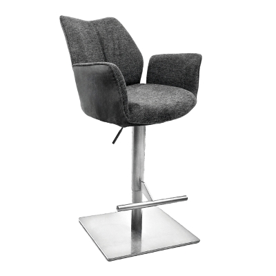 Naber Stella AS, frame stainless steel colored, square, rotatable, adjustable, cover dark gray, 3031402