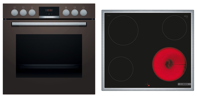 BOSCH HND411LM62, SET built-in stove HEA513BM2 + electric hob NKN645GA2E, EEK: A, with 5 year guarantee!