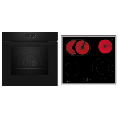 Neff BTX46PB, SET built-in oven B2CCJ7AK0 and glass ceramic hob T16SBN1L0, EEK: A, with 5 year guarantee!